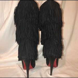 Christian Louboutin Forever Tina tasseled boots